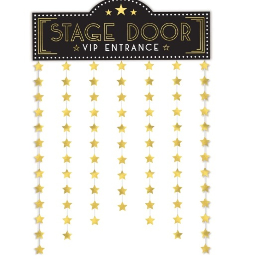 Amscan Stage Door VIP Entrance Hanging Decoration Awards Night Gold Star 244448